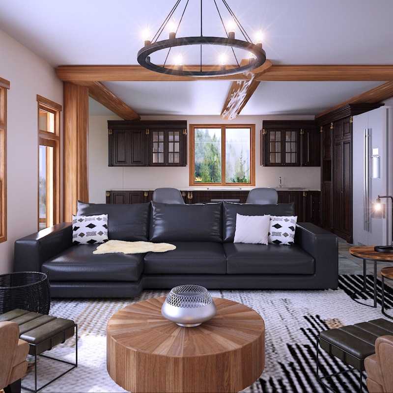 Industrial, Midcentury Modern Living Room Design by Havenly Interior Designer Autumn