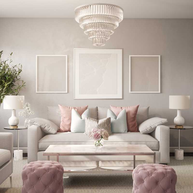 Classic, Glam Living Room Design by Havenly Interior Designer Kelcy