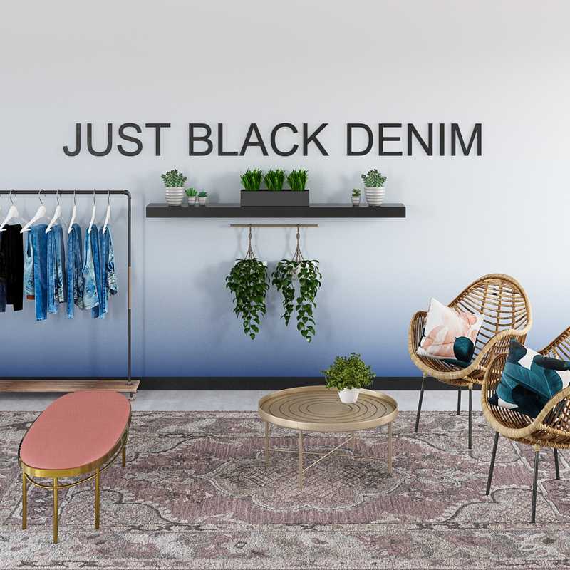 Modern, Bohemian, Glam Office Design by Havenly Interior Designer Lisa