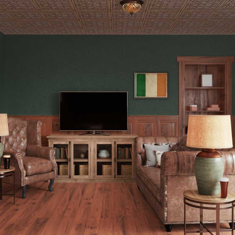 Rustic Living Room Design by Havenly Interior Designer Elizabeth