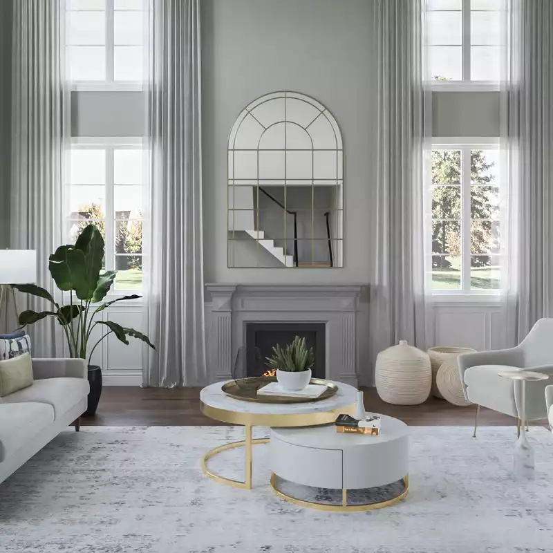 Classic, Glam Living Room Design by Havenly Interior Designer Isabella