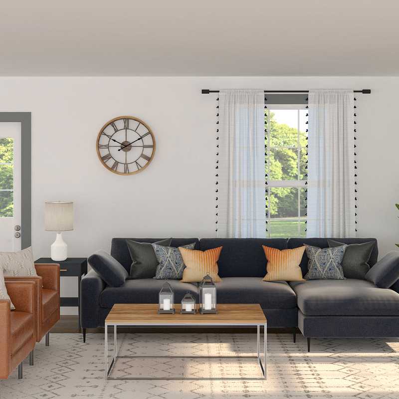 Bohemian, Coastal, Farmhouse, Minimal, Scandinavian Living Room Design by Havenly Interior Designer Laura