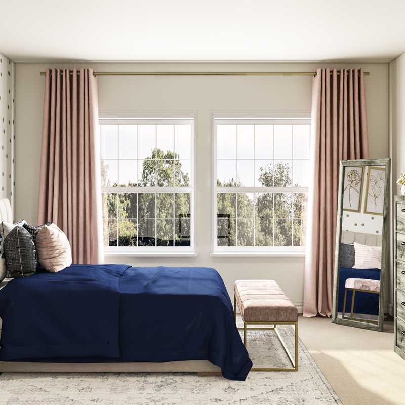 Contemporary, Classic, Glam Bedroom Design by Havenly Interior Designer Erin