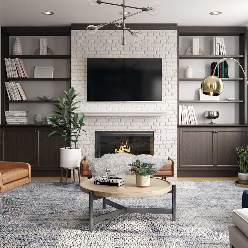 Modern, Scandinavian Living Room Design by Havenly Interior Designer Paulina