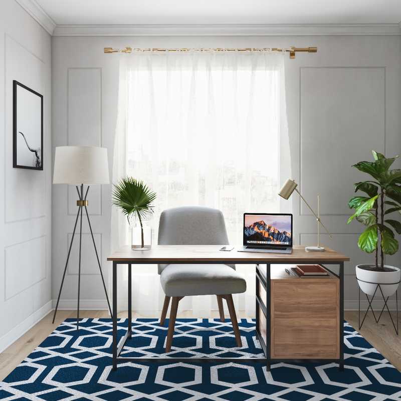 Modern Office Design by Havenly Interior Designer Ryan