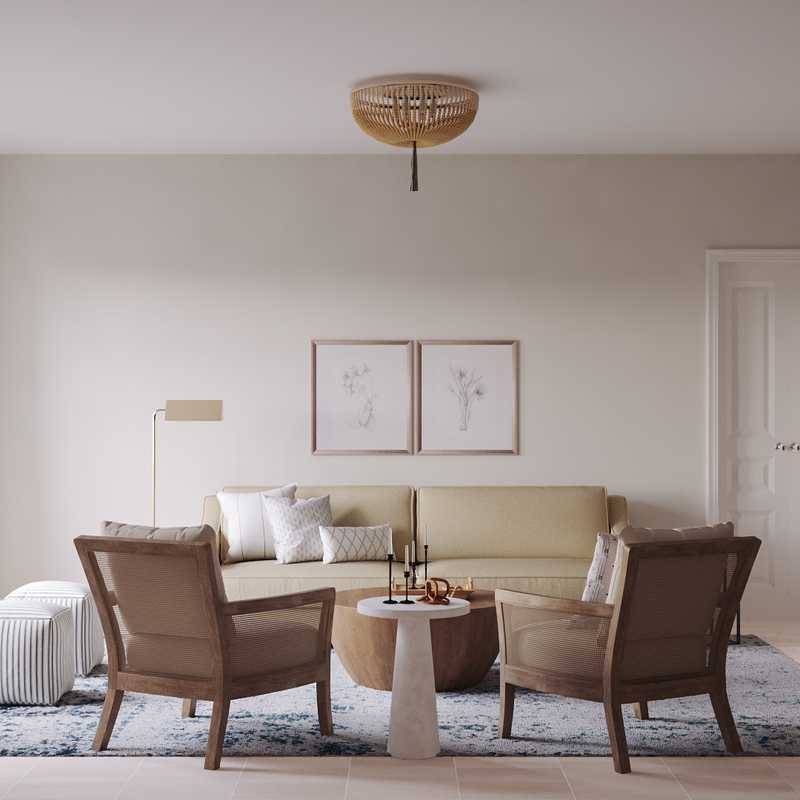 Modern, Coastal, Traditional Living Room Design by Havenly Interior Designer Abby