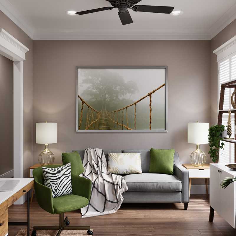 Modern, Eclectic, Glam, Global Office Design by Havenly Interior Designer Hayley