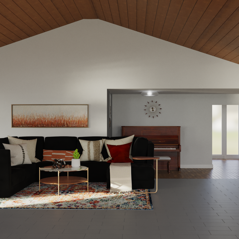 Modern, Midcentury Modern Living Room Design by Havenly Interior Designer Andrea