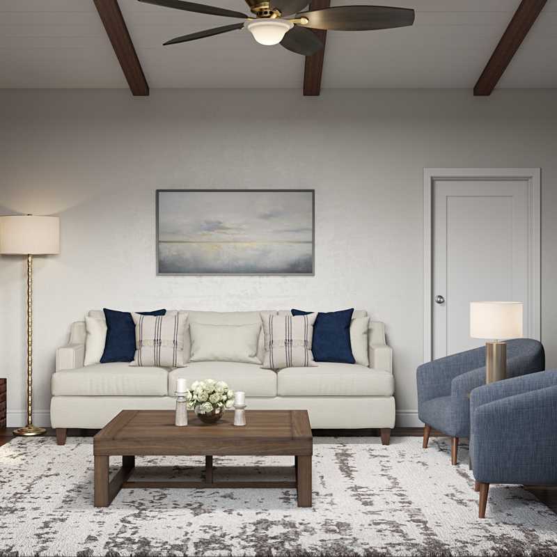 Contemporary, Traditional Living Room Design by Havenly Interior Designer Laura