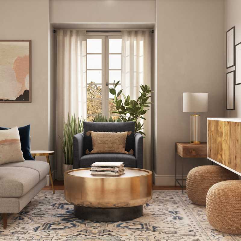 Modern, Industrial Living Room Design by Havenly Interior Designer Allison
