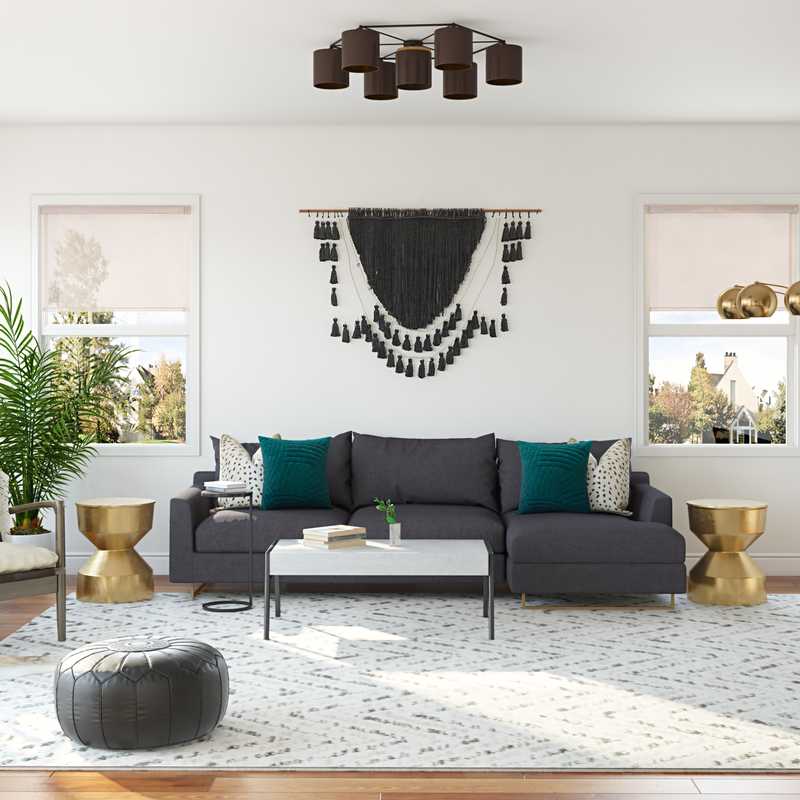 Modern, Glam Living Room Design by Havenly Interior Designer Deeksha