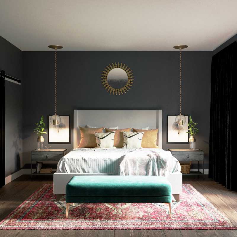 Eclectic, Glam, Global Bedroom Design by Havenly Interior Designer Maria