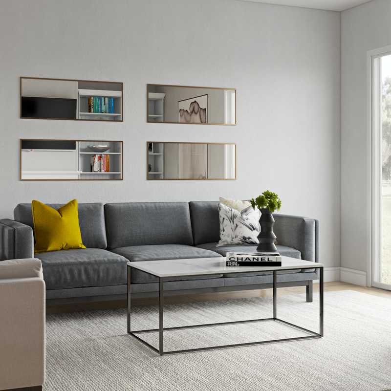 Contemporary, Modern, Minimal Living Room Design by Havenly Interior Designer Brenna