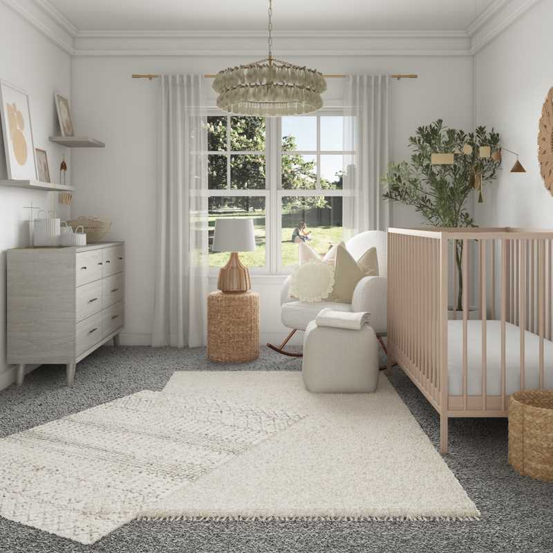 Bohemian, Scandinavian Nursery Design by Havenly Interior Designer Elisabeth