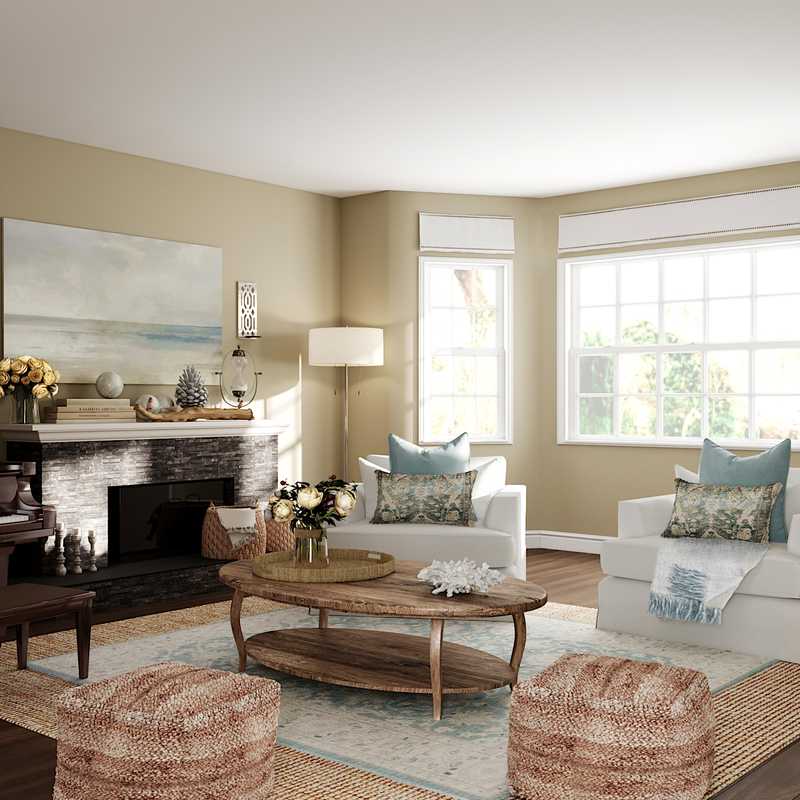 Farmhouse Living Room Design by Havenly Interior Designer Melisa