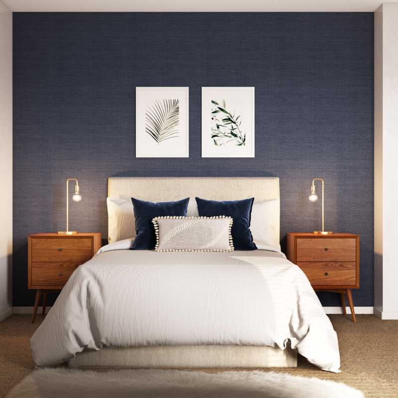 Modern, Bohemian, Minimal Bedroom Design by Havenly Interior Designer Chelsea