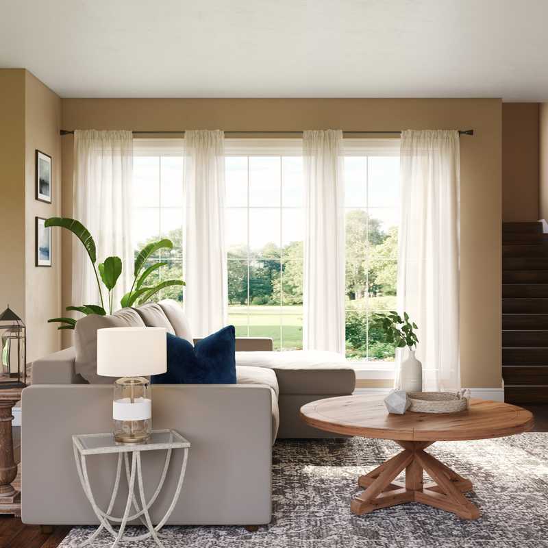 Modern, Midcentury Modern, Minimal Living Room Design by Havenly Interior Designer Laura