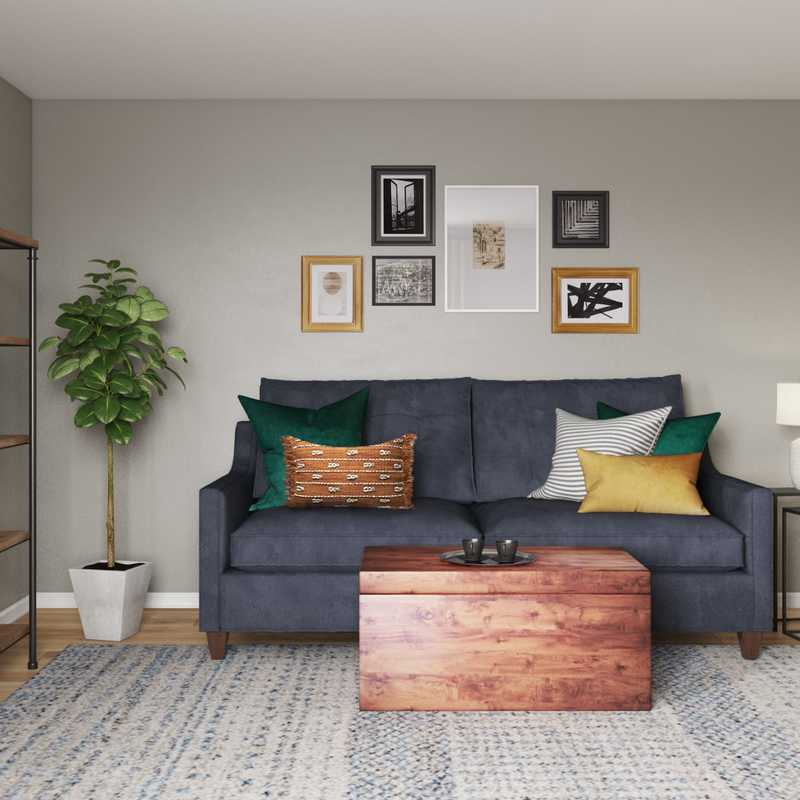 Modern, Industrial, Rustic Living Room Design by Havenly Interior Designer Amy