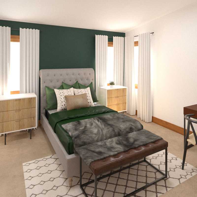Industrial, Rustic, Transitional Bedroom Design by Havenly Interior Designer Jenna