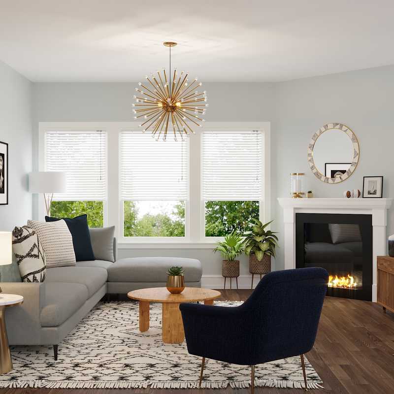 Eclectic, Midcentury Modern Living Room Design by Havenly Interior Designer Cathrine