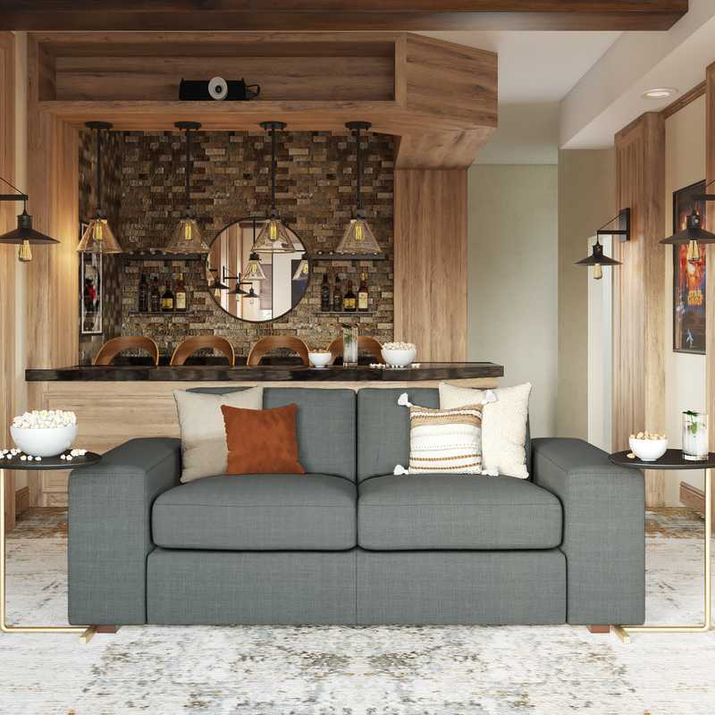 Contemporary, Rustic, Transitional Living Room Design by Havenly Interior Designer Fendy