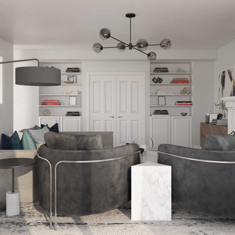 Modern Living Room Design by Havenly Interior Designer Cathrine