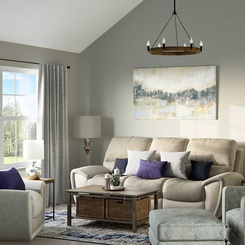 Farmhouse, Rustic Living Room Design by Havenly Interior Designer Julie