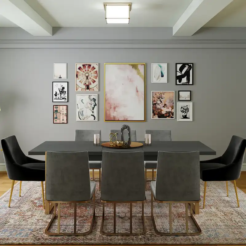 Modern, Midcentury Modern Dining Room Design by Havenly Interior Designer Adrian