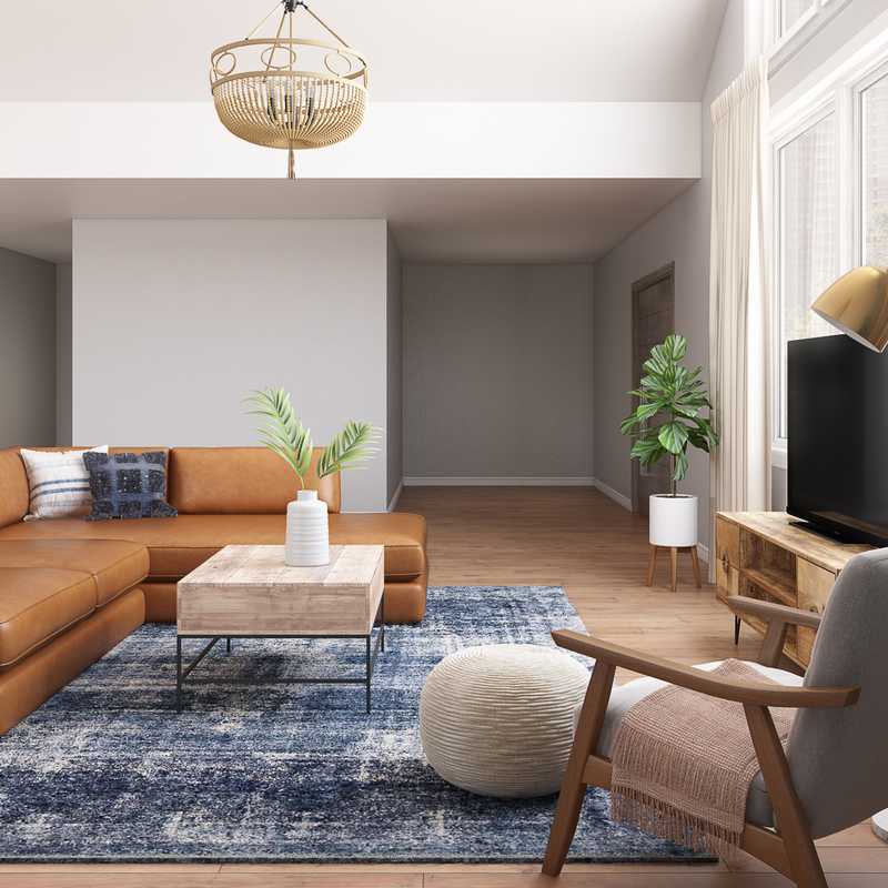 Contemporary, Bohemian Living Room Design by Havenly Interior Designer Anny