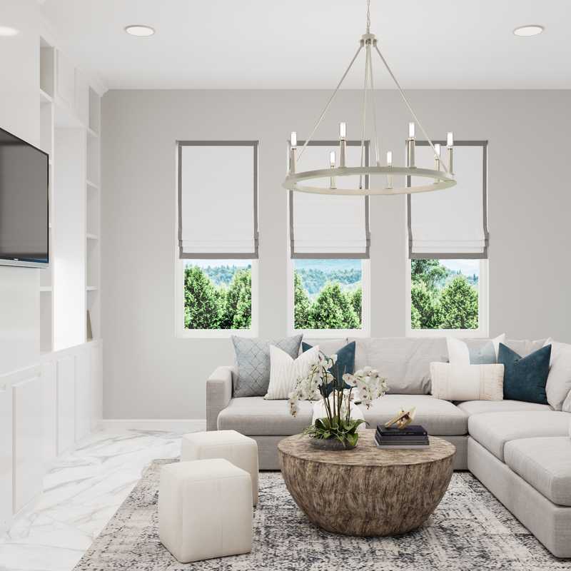 Contemporary, Modern, Glam, Transitional Living Room Design by Havenly Interior Designer Lyndsi