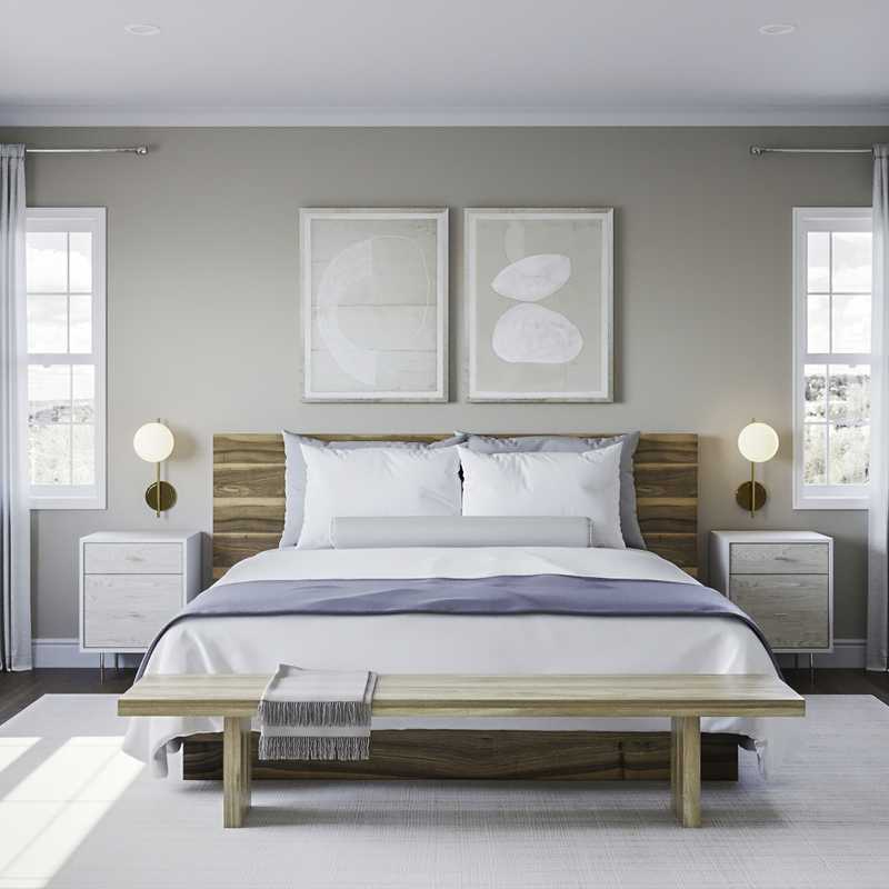 Bohemian, Minimal Bedroom Design by Havenly Interior Designer Stacy