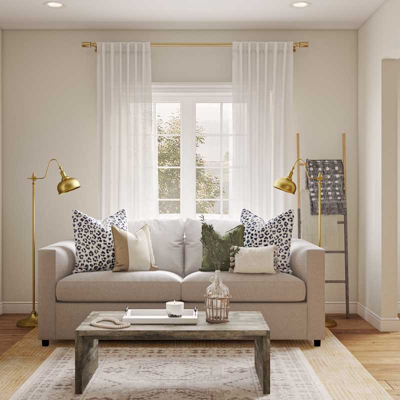 Modern, Classic, Farmhouse Living Room Design by Havenly Interior Designer Tracie