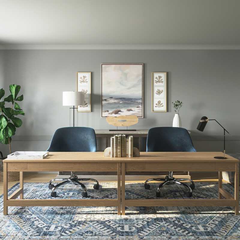 Contemporary, Classic, Glam Office Design by Havenly Interior Designer Jennifer