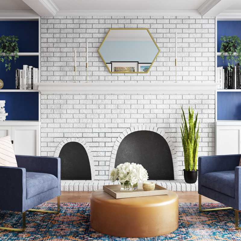 Eclectic, Glam Living Room Design by Havenly Interior Designer Shannon