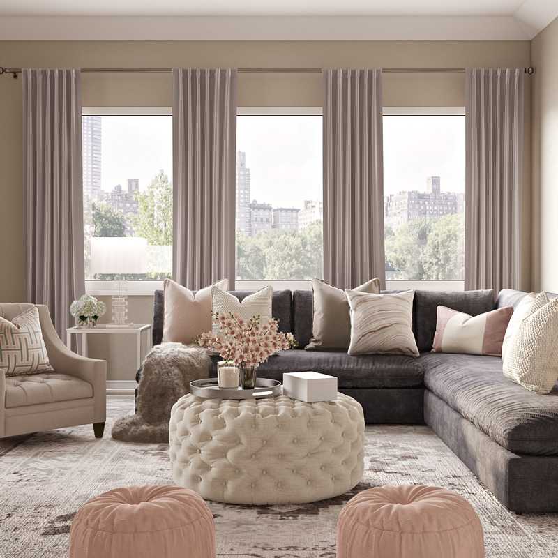 Classic, Glam, Transitional Living Room Design by Havenly Interior Designer Melisa
