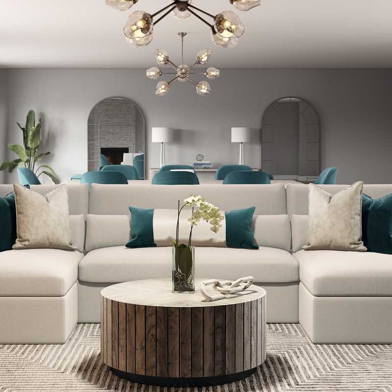 Contemporary, Glam Living Room Design by Havenly Interior Designer Dani