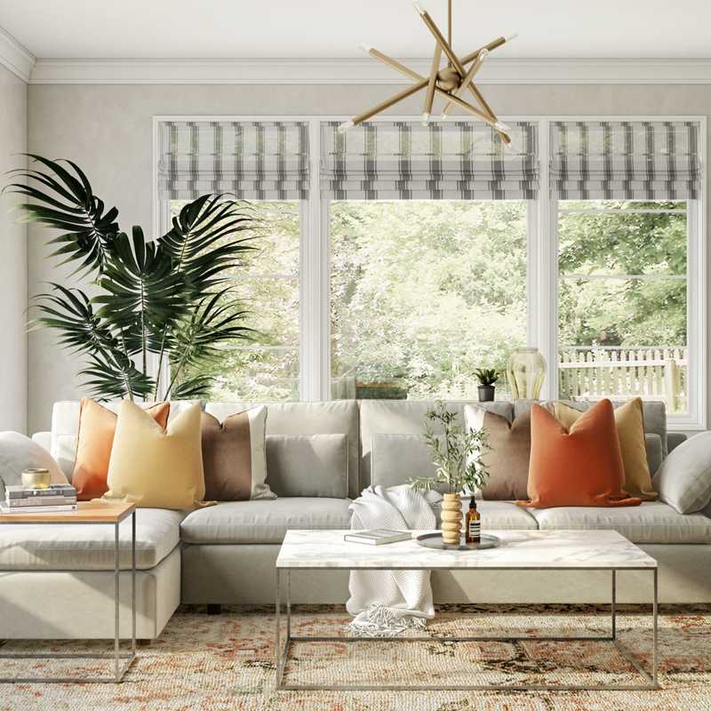 Contemporary Living Room Design by Havenly Interior Designer James