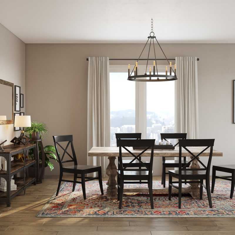 Modern, Bohemian Dining Room Design by Havenly Interior Designer Sofia