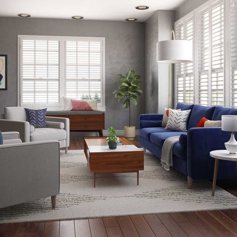 Midcentury Modern Living Room Design by Havenly Interior Designer Junya