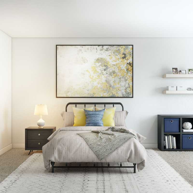Midcentury Modern, Scandinavian Bedroom Design by Havenly Interior Designer Alyssa