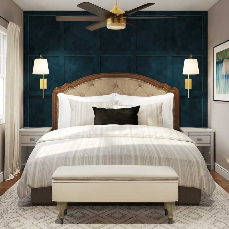 Classic, Transitional, Preppy Bedroom Design by Havenly Interior Designer Shannon