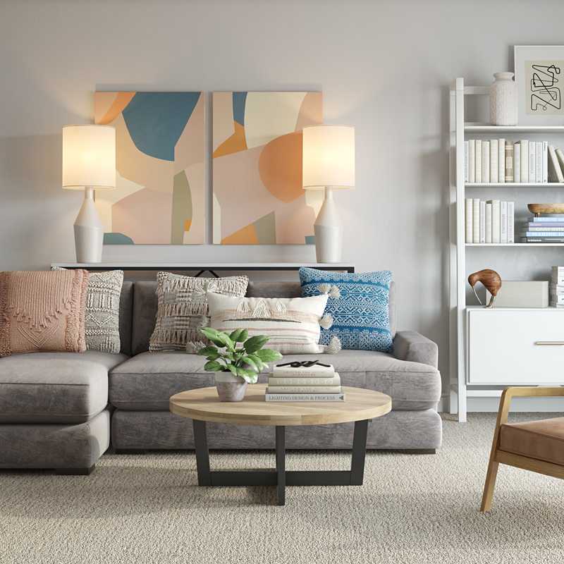 Modern, Eclectic, Bohemian Living Room Design by Havenly Interior Designer Natalie