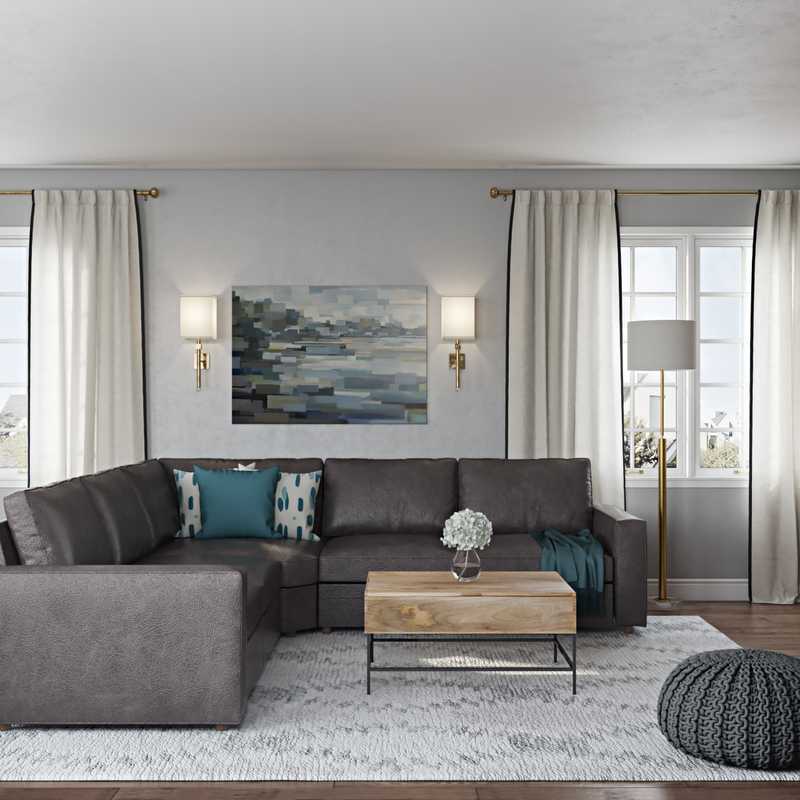 Transitional Living Room Design by Havenly Interior Designer Julie