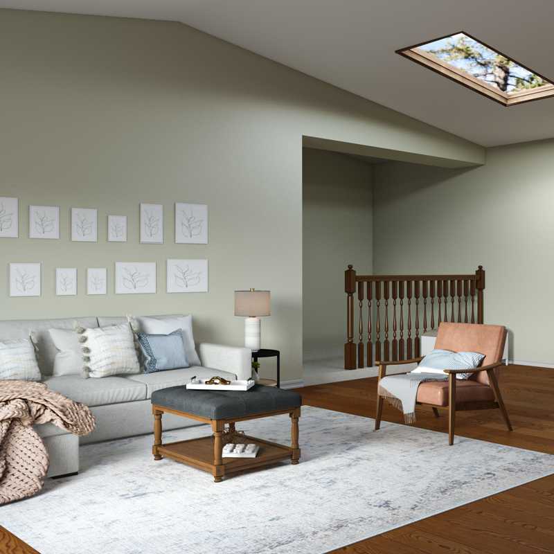 Bohemian, Farmhouse Living Room Design by Havenly Interior Designer Breanna