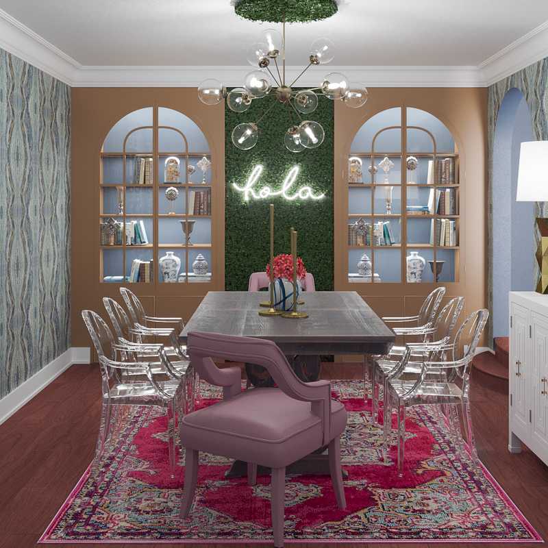 Eclectic, Glam Dining Room Design by Havenly Interior Designer Annie