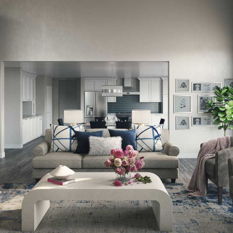 Modern, Glam, Traditional Living Room Design by Havenly Interior Designer Samantha