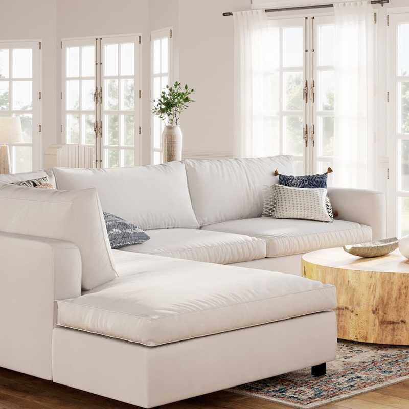 Modern, Farmhouse, Rustic Living Room Design by Havenly Interior Designer Marisa