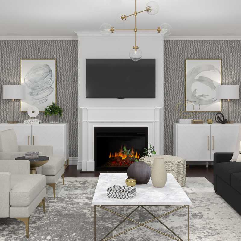 Modern Living Room Design by Havenly Interior Designer Karen