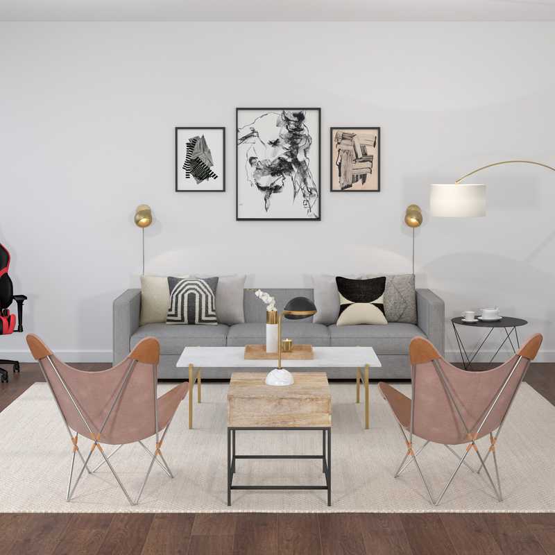 Modern Living Room Design by Havenly Interior Designer Ryan