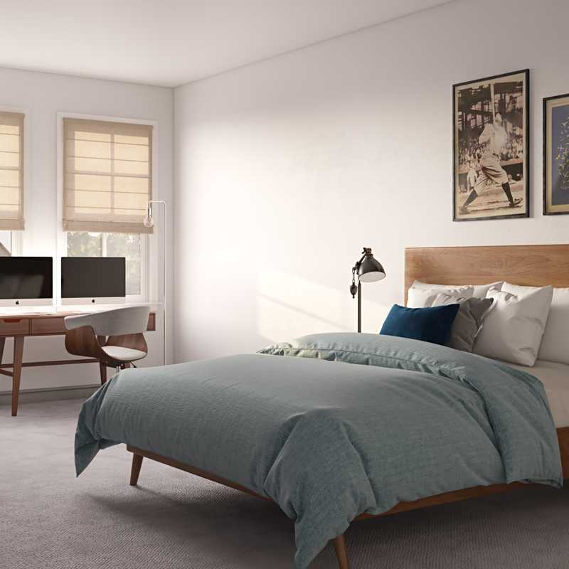 Contemporary, Modern, Midcentury Modern Bedroom Design by Havenly Interior Designer Logan